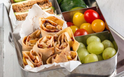 Lunchbox mit süßen Pfannkuchen