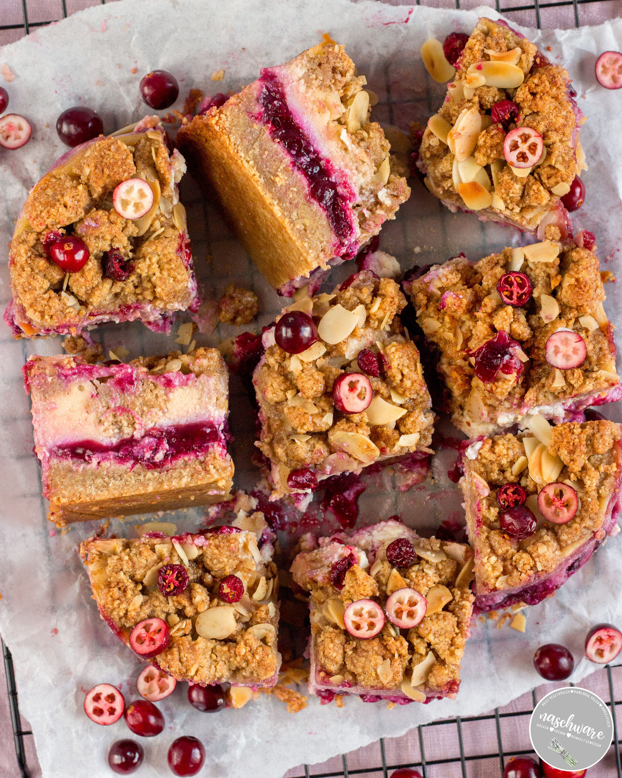 Cranberry Streusel Cheesecake