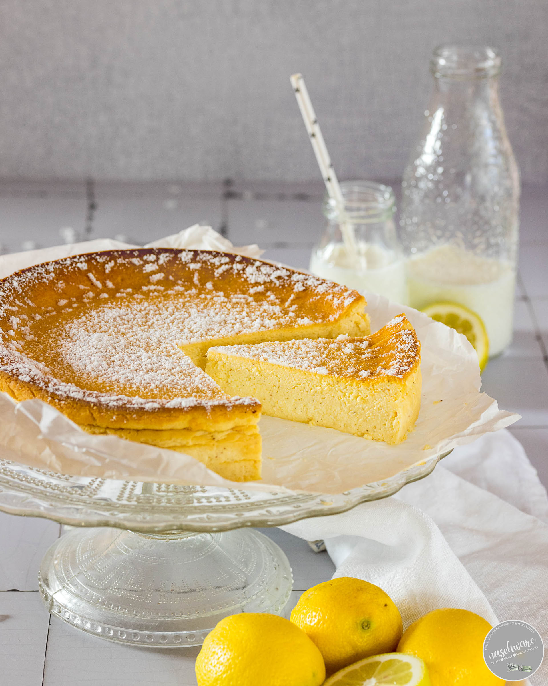Zitronen Cheesecake ohne Boden