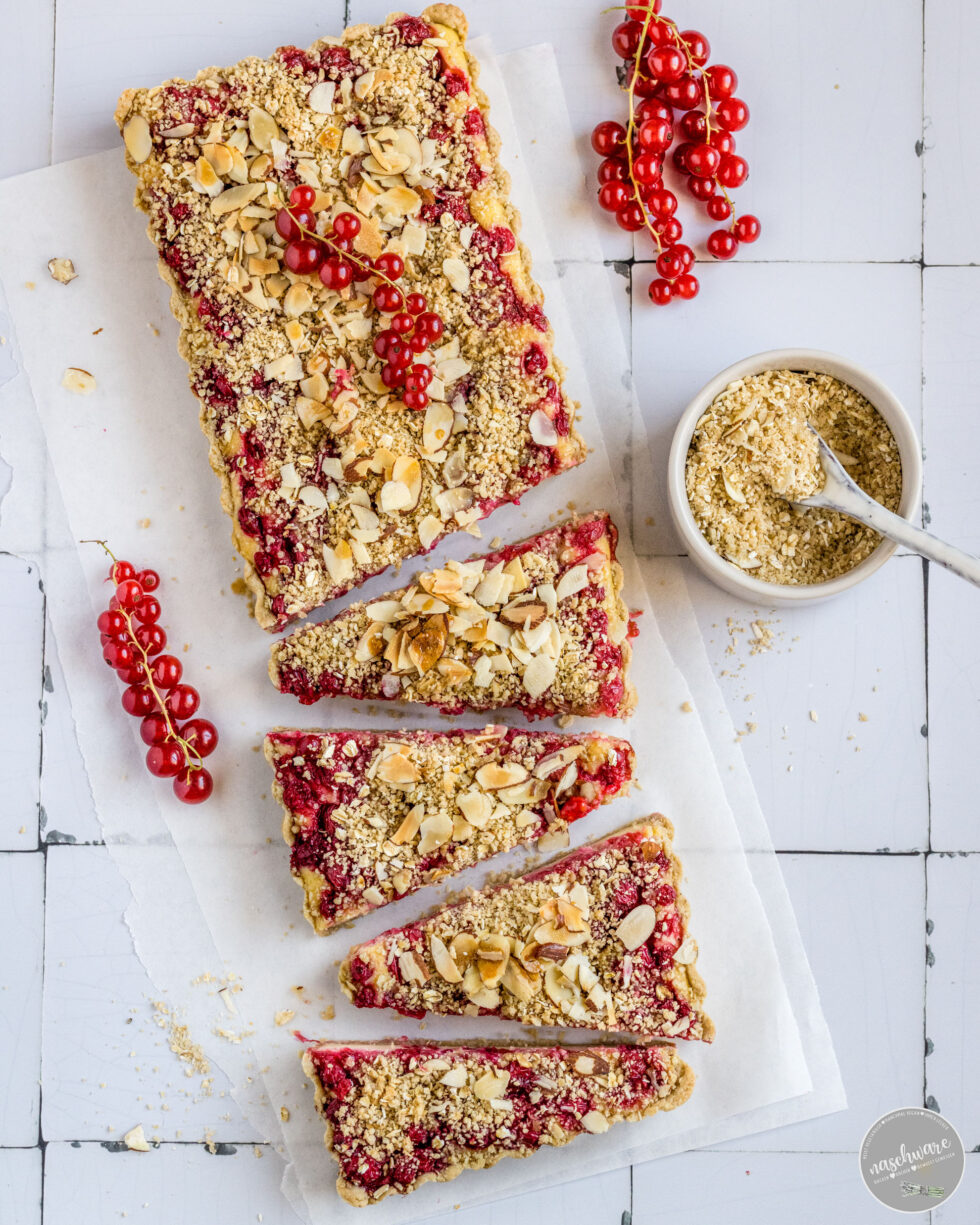 Johannisbeer Tarte mit Streuseln - Rezept - naschware.de