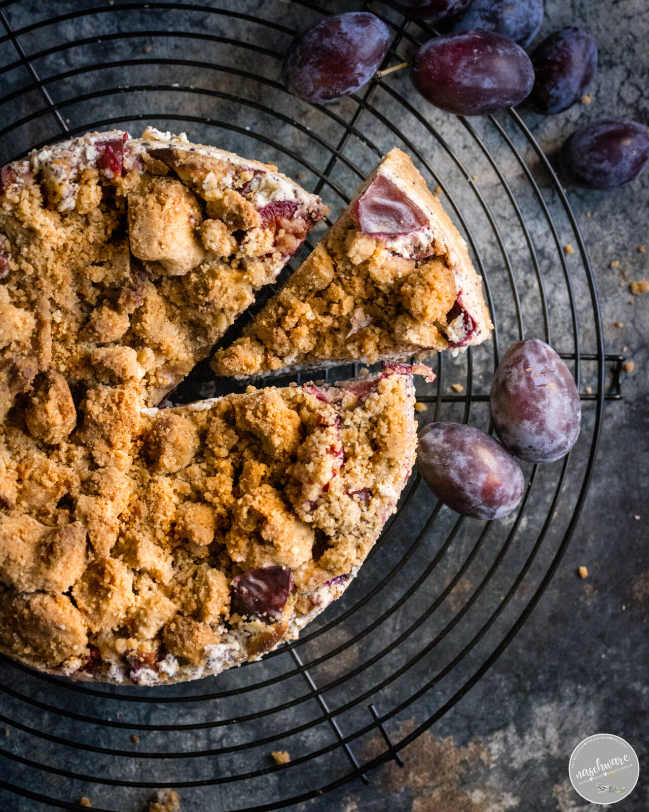 Zwetschgen-Mohn Streusel-Käsekuchen - Rezept - naschware.de